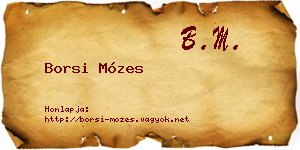 Borsi Mózes névjegykártya